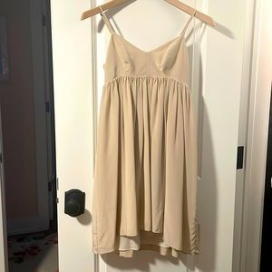 Amanda Uprichard Silk Spaghetti Strap Mini Dress